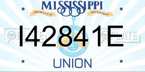 I42841E Mississippi License Plate