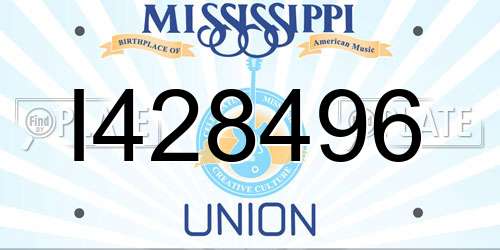 I428496 Mississippi License Plate