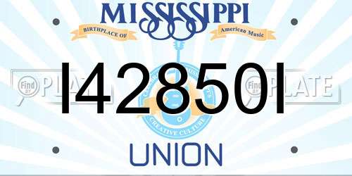 I42850I Mississippi License Plate
