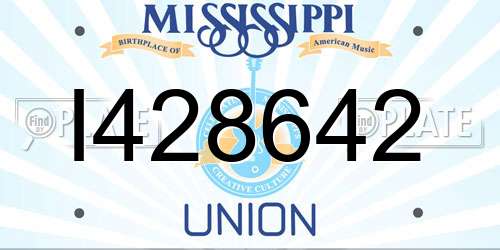 I428642 Mississippi License Plate