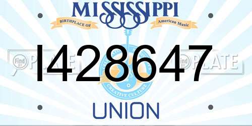 I428647 Mississippi License Plate