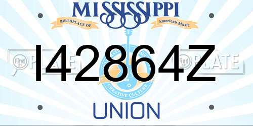 I42864Z Mississippi License Plate