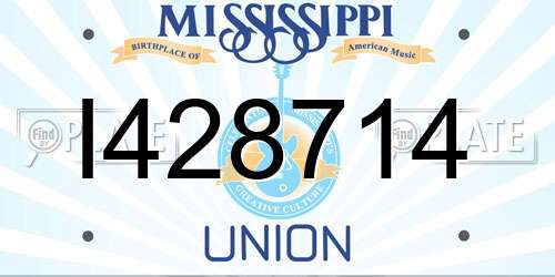 I428714 Mississippi License Plate