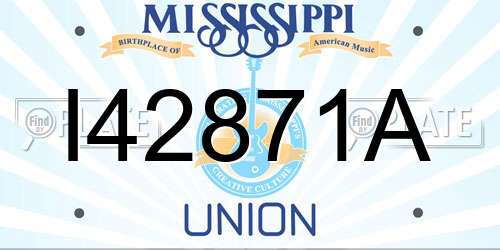 I42871A Mississippi License Plate
