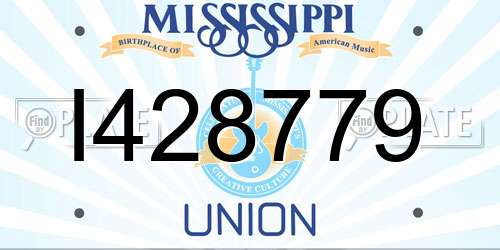 I428779 Mississippi License Plate