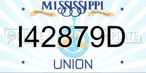 I42879D Mississippi License Plate