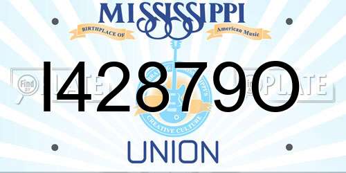 I42879O Mississippi License Plate