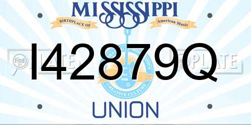 I42879Q Mississippi License Plate