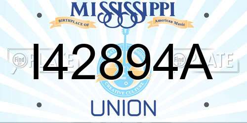 I42894A Mississippi License Plate