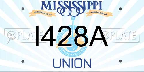 I428A Mississippi License Plate