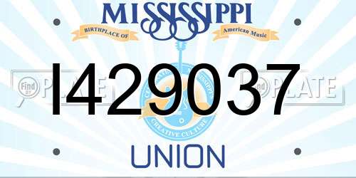 I429037 Mississippi License Plate