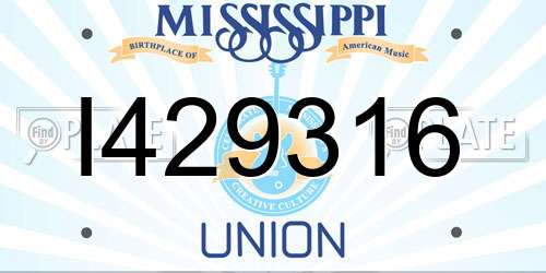 I429316 Mississippi License Plate
