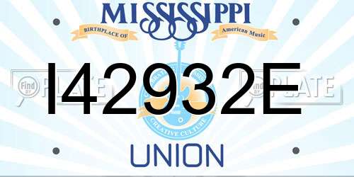 I42932E Mississippi License Plate
