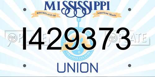 I429373 Mississippi License Plate