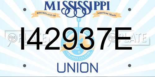 I42937E Mississippi License Plate