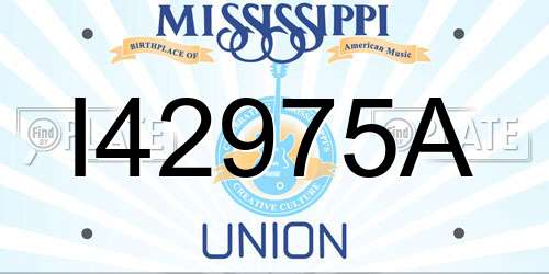 I42975A Mississippi License Plate