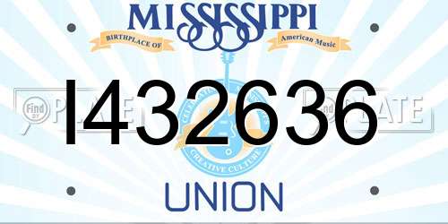I432636 Mississippi License Plate