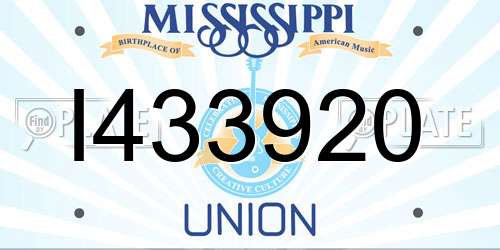 I433920 Mississippi License Plate