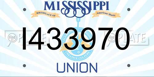 I433970 Mississippi License Plate