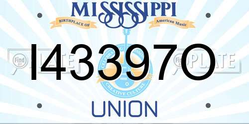 I43397O Mississippi License Plate