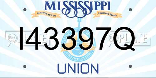 I43397Q Mississippi License Plate