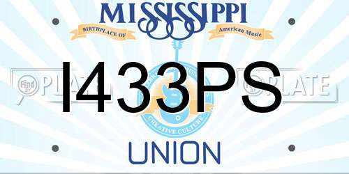I433PS Mississippi License Plate