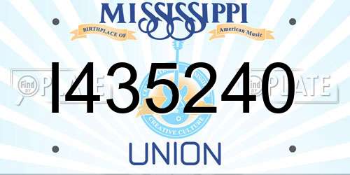 I435240 Mississippi License Plate