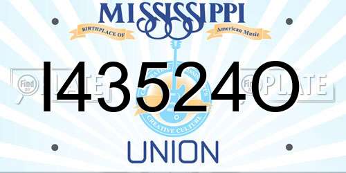 I43524O Mississippi License Plate