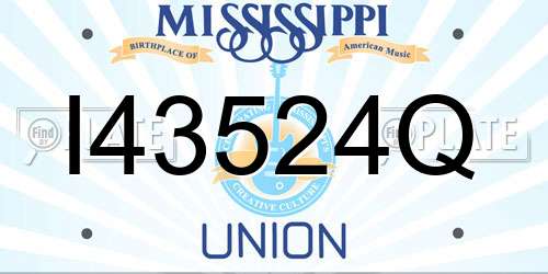 I43524Q Mississippi License Plate