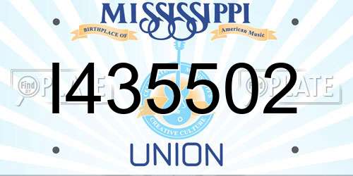 I435502 Mississippi License Plate