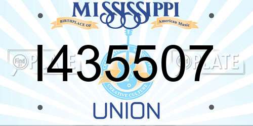 I435507 Mississippi License Plate