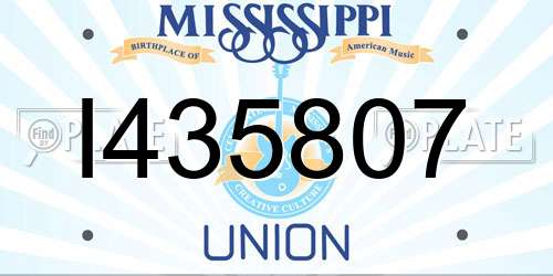 I435807 Mississippi License Plate