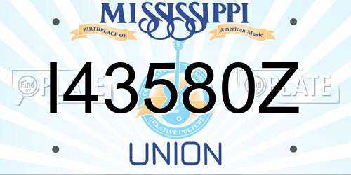 I43580Z Mississippi License Plate