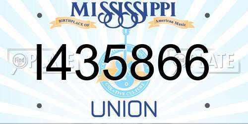 I435866 Mississippi License Plate