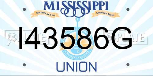 I43586G Mississippi License Plate