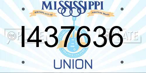 I437636 Mississippi License Plate