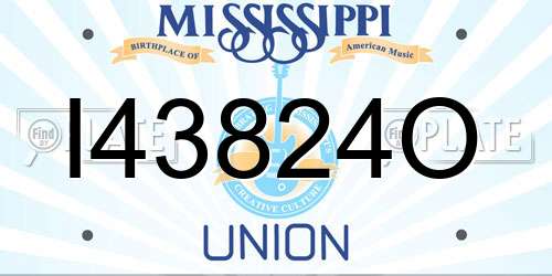 I43824O Mississippi License Plate