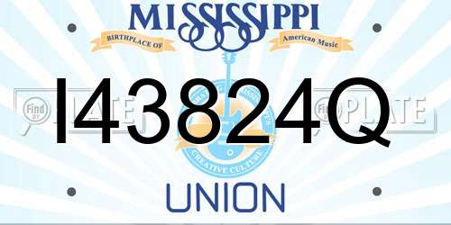 I43824Q Mississippi License Plate