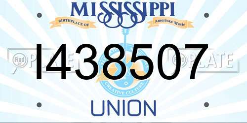 I438507 Mississippi License Plate