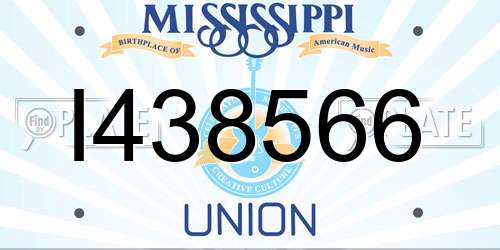 I438566 Mississippi License Plate