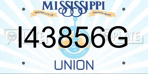 I43856G Mississippi License Plate