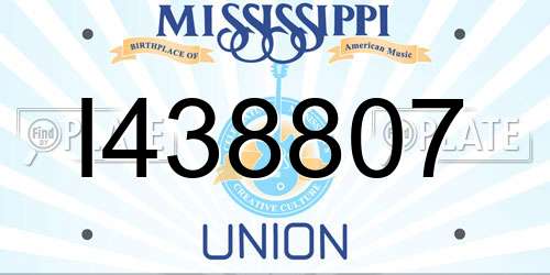 I438807 Mississippi License Plate