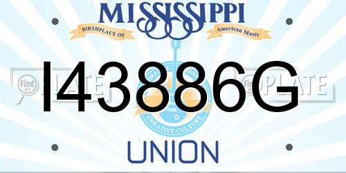 I43886G Mississippi License Plate