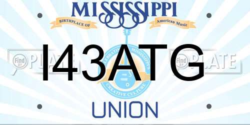 I43ATG Mississippi License Plate