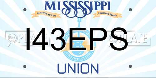 I43EPS Mississippi License Plate