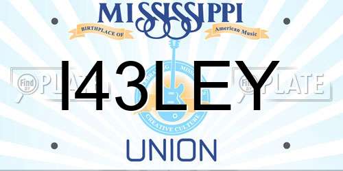 I43LEY Mississippi License Plate