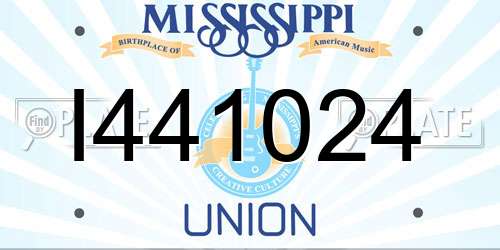 I441024 Mississippi License Plate