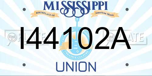 I44102A Mississippi License Plate