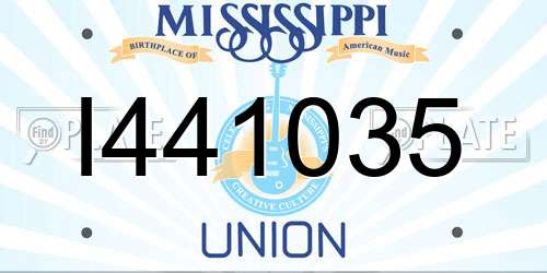 I441035 Mississippi License Plate