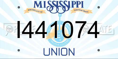 I441074 Mississippi License Plate